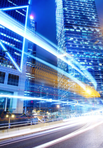 modern city at night